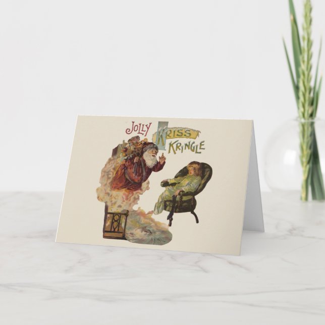 Cartão De Festividades Kriss Kringle Stories of Santa (Frente)