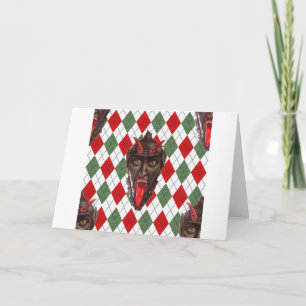 Cartão De Festividades Kristmas de natal xadrez