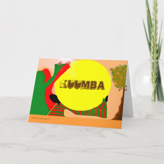 CARTÃO DE FESTIVIDADES KWANZA   - GREETING CARD (Frente)