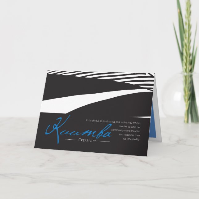 Cartão De Festividades Kwanzaa Card Kuumba (Frente)