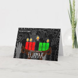 Cartão De Festividades Kwanzaa Dia 4 Ujamaa Cooperativa Econômica Kinara