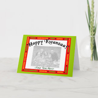 Cartão De Festividades Kwanzaa Greeting Card Template
