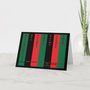 Cartão De Festividades Kwanzaa Seven Principles Card