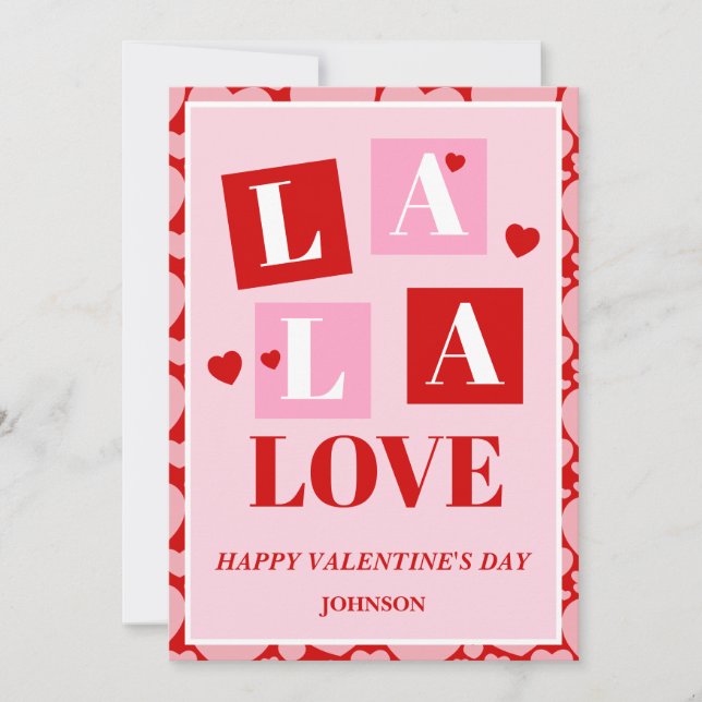 Cartão De Festividades La La Love Couple Valentine’s Day Card (Frente)