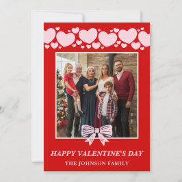 Cartão De Festividades La La Love Family Valentine’s Day Photo Card