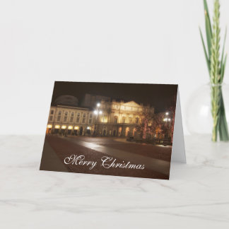 Cartão De Festividades La Scala, Milan, Italy Christmas Greeting Card