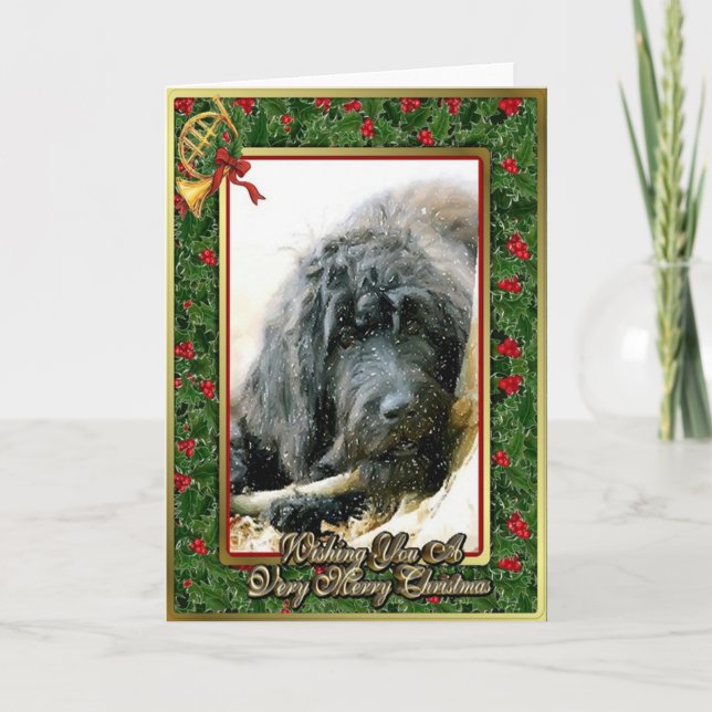 Cartão De Festividades Labradoodle Dog Blank Christmas Card (Frente)