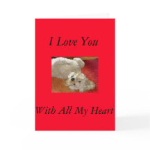 Labradoodle I Love You Card