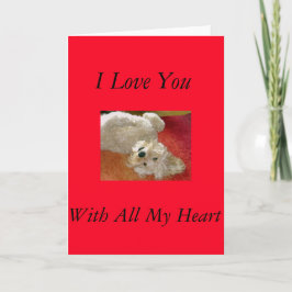 Cartão De Festividades Labradoodle I Love You Card