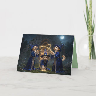 Cartão De Festividades Labradoodle Witch Halloween Card