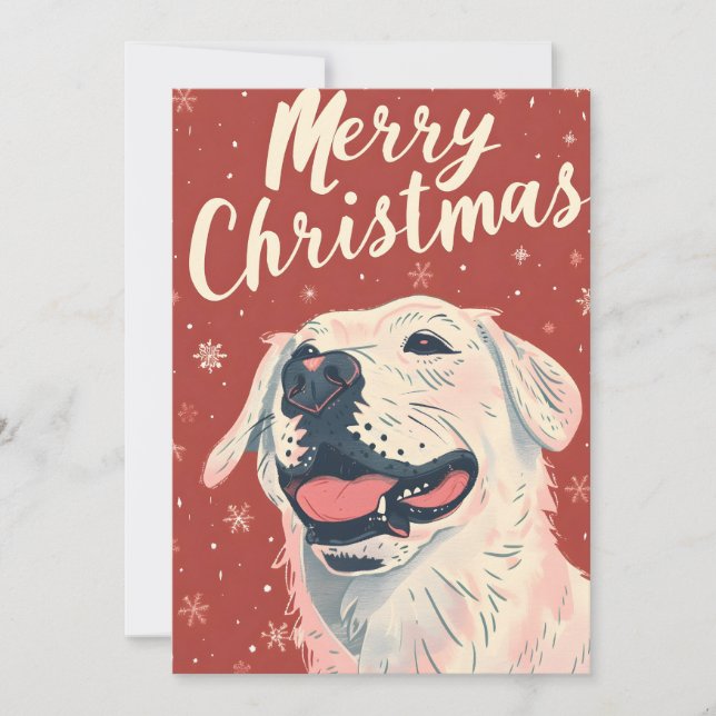 Cartão De Festividades Labrador Christmas (Frente)