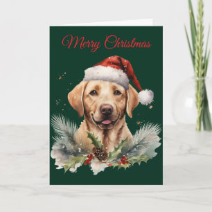 Cartão De Festividades Labrador de Natal