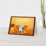 Cartão De Festividades Labrador Retriever Chanukah Card Menorah<br><div class="desc">Lembrar a família e os amigos durante a temporada de Chanukah é uma maneira maravilhosa de manter contato com as pessoas que você ama e se importa. Criei com amor e cuidado estes cartões Chanukah para cães e tenho a certeza de que qualquer pessoa que ame cães ficará encantada em...</div>