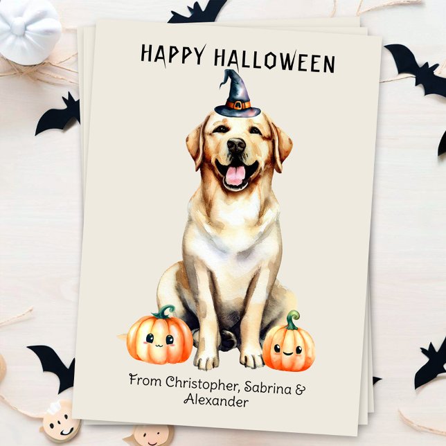 Cartão De Festividades Labrador Retriever Dog Happy Halloween (Criador carregado)