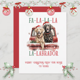 Cartão De Festividades Labrador Retriever Whimsical Christmas |