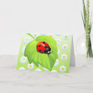 Cartão De Festividades Lady Bug Easter Greeting Card