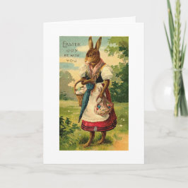 Cartão De Festividades Lady Bunny traz Páscoa Joy
