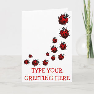 Cartão De Festividades Ladybug Card Custom Ladybug Art Card - Custom
