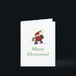 Cartão De Festividades ladybug santa Christmas card<br><div class="desc">little beetle santa</div>