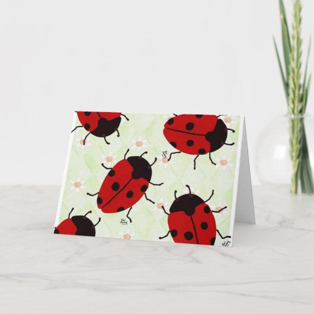 CARTÃO DE FESTIVIDADES LADYBUGS (Frente)
