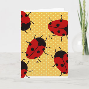 CARTÃO DE FESTIVIDADES LADYBUGS