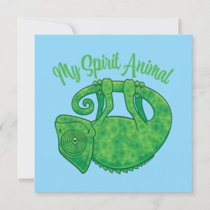 Cartão De Festividades Lagarto Camaleão Espiritual Levita