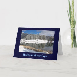 Cartão De Festividades Lago Cobbett Após Neve Inicial