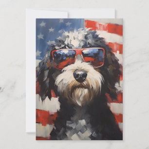 Cartão De Festividades Lagotto Romagnolo 4° dia da Independência de julho