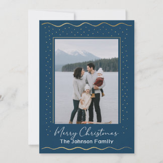 Cartão De Festividades Lake Inspired Photo Family Christmas Card