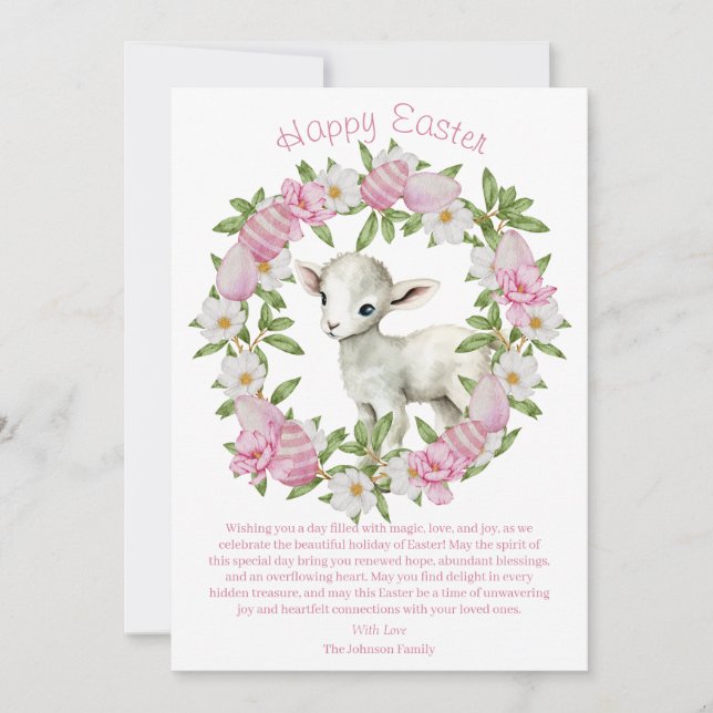 Cartão De Festividades Lamas de Páscoa de Aquarela Personalizadas (Frente)