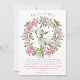 Cartão De Festividades Lamas de Páscoa de Aquarela Personalizadas