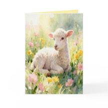 Lamb Bible Verse Customized Easter Card