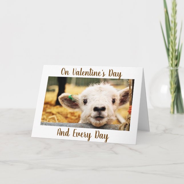 CARTÃO DE FESTIVIDADES LAMB SAYS "I LOVE YOU" VALENTINE CARD (Frente)