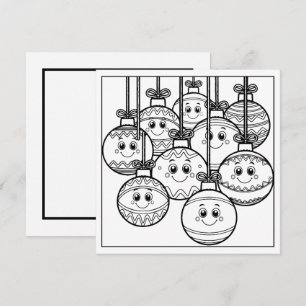 Cartão De Festividades Lâmpadas para coloração de Natal festivas