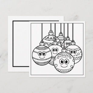 Cartão De Festividades Lâmpadas para coloração de Natal festivas