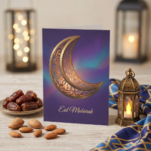 Cartão De Festividades Lanterna de Eid   Mubarak   Arte Moderna de Eid