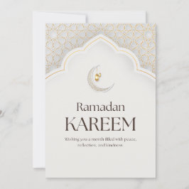 Cartão De Festividades Lanterna e Arte do Crescente do Ramadan Kareem