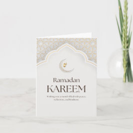 Cartão De Festividades Lanterna e Arte do Crescente do Ramadan Kareem