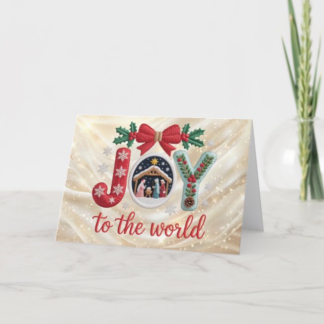 Cartão De Festividades Latch Hook Yarn Crochet Faux (Not actual Yarn) (Frente)