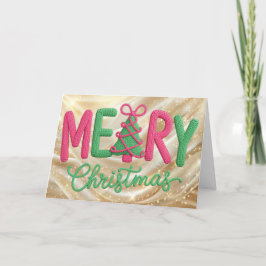 Cartão De Festividades Latch Hook Yarn Crochet (Faux, Not actual Yarn)