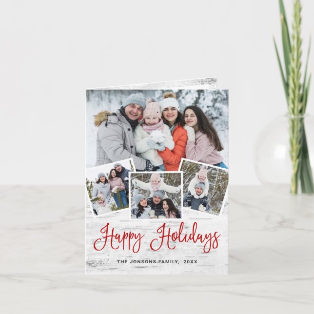 Cartão De Festividades Latido 4 FOTO da Rússia natalícia Saudação (Frente)