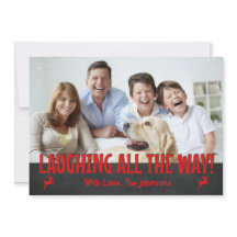 Laughing All The Way Custom Christmas Card