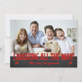 Cartão De Festividades Laughing All The Way Custom Christmas Card