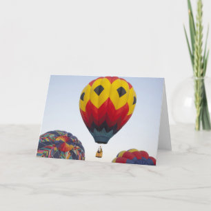 Cartão De Festividades Launching hot air balloons