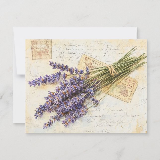 Cartão De Festividades Lavanda  (Frente)