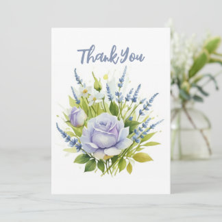 Cartão De Festividades Lavanda de aquarelas Flores selvagens