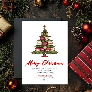Cartão De Festividades Layout Artístico Caprichoso de Árvore de Natal