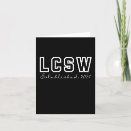 Cartão De Festividades LCSW 2024 Novo Trabalhador Social Licenciado