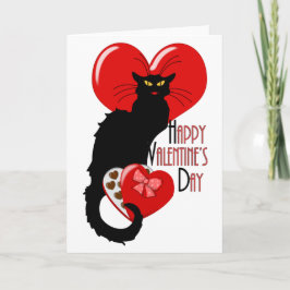 Cartão De Festividades Le Chat Noir Dia de os namorados