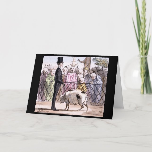 Cartão De Festividades Le Jardin des Plantes a Pekin - Honore Daumier (Frente)